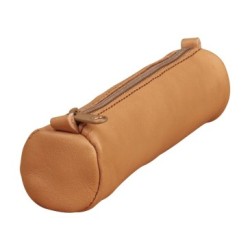 Trousse en cuir Age Bag - Tabac - 18,5 x 4 cm