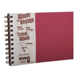 Album de voyage reliure intégrale Age Bag - Rouge - 14,8 x 21 cm - A5 - Paysage