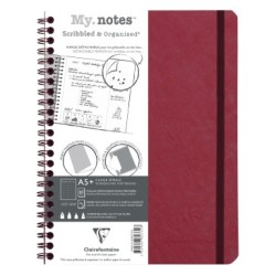 My.Notes carnet reliure intégrale à marges détachables Age Bag - Rouge - DOT + cadre en-tête