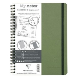 My.Notes carnet reliure intégrale à marges détachables Age Bag - Vert - DOT + cadre en-tête