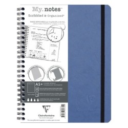 My.Notes carnet reliure intégrale à marges détachables Age Bag - Bleu - DOT + cadre en-tête