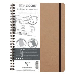 My.Notes carnet reliure intégrale à marges détachables Age Bag - Tabac - DOT + cadre en-tête