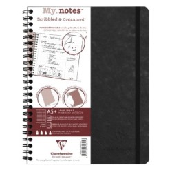 My.Notes carnet reliure intégrale à marges détachables Age Bag - Noir - Ligné + carde en-tête