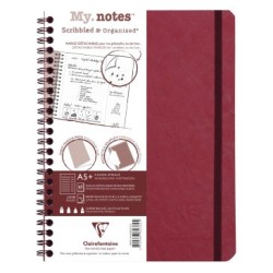 My.Notes carnet reliure intégrale à marges détachables Age Bag - Rouge - Ligné + carde en-tête