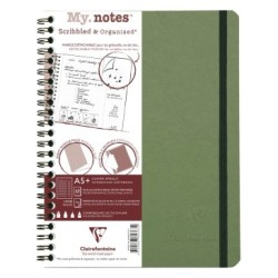 My.Notes carnet reliure intégrale à marges détachables Age Bag - Vert - Ligné + carde en-tête