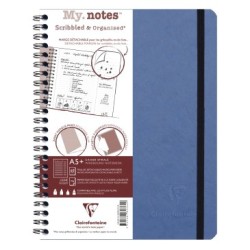 My.Notes carnet reliure intégrale à marges détachables Age Bag - Bleu - Ligné + carde en-tête