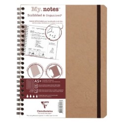 My.Notes carnet reliure intégrale à marges détachables Age Bag - Tabac - Ligné + carde en-tête