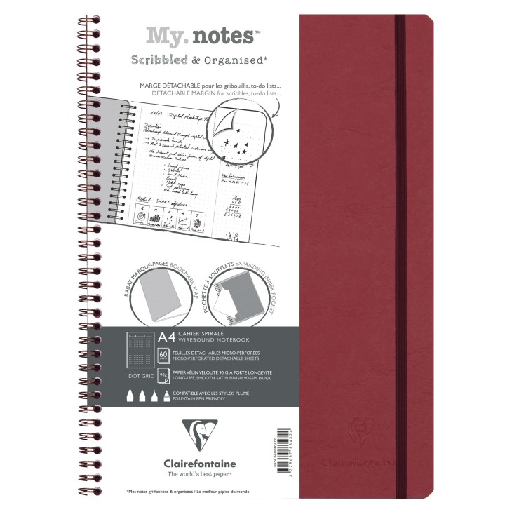 My.Notes cahier reliure intégrale à marges détachables Age Bag