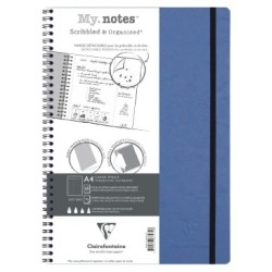 My.Notes cahier reliure intégrale à marges détachables Age Bag - Bleu - 21 x 29,7 cm - A4 - Portrait - DOT + cadre en-tête