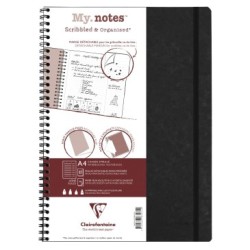 My.Notes cahier reliure intégrale à marges détachables Age Bag - Noir - 21 x 29,7 cm - A4 - Portrait - Ligné + carde en-tête