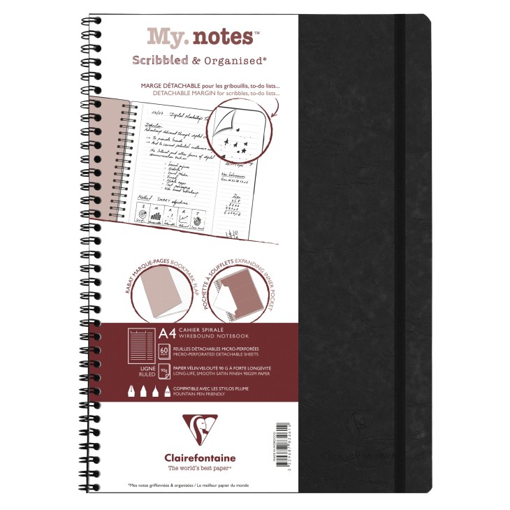 My.Notes cahier reliure intégrale à marges détachables Age Bag