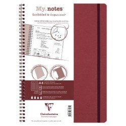 My.Notes cahier reliure intégrale à marges détachables Age Bag - Rouge - 21 x 29,7 cm - A4 - Portrait - Ligné + carde en-tête