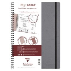 My.Notes cahier reliure intégrale à marges détachables Age Bag - Gris - 21 x 29,7 cm - A4 - Portrait - Ligné + carde en-tête