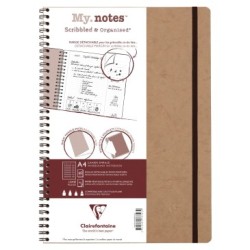 My.Notes cahier reliure intégrale à marges détachables Age Bag - Tabac - 21 x 29,7 cm - A4 - Portrait - Ligné + carde en-tête