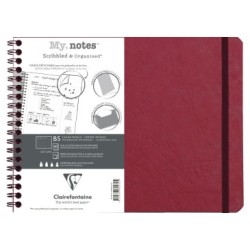 My.Notes cahier reliure intégrale à marges détachables Age Bag - Rouge - 25 x 19 cm - B5 - Landscape - DOT + cadre en-tête