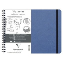 My.Notes cahier reliure intégrale à marges détachables Age Bag - Bleu - 25 x 19 cm - B5 - Landscape - DOT + cadre en-tête