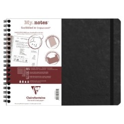 My.Notes cahier reliure intégrale à marges détachables Age Bag - Noir - 25 x 19 cm - B5 - Landscape - Ligné + carde en-tête