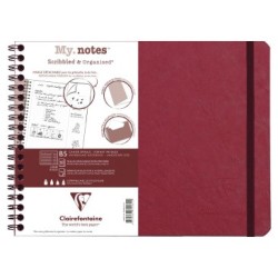 My.Notes cahier reliure intégrale à marges détachables Age Bag - Rouge - 25 x 19 cm - B5 - Landscape - Ligné + carde en-tête