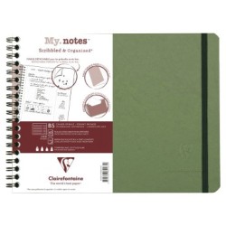 My.Notes cahier reliure intégrale à marges détachables Age Bag - Vert - 25 x 19 cm - B5 - Landscape - Ligné + carde en-tête