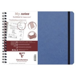 My.Notes cahier reliure intégrale à marges détachables Age Bag - Bleu - 25 x 19 cm - B5 - Landscape - Ligné + carde en-tête