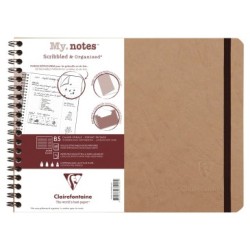 My.Notes cahier reliure intégrale à marges détachables Age Bag - Tabac - 25 x 19 cm - B5 - Landscape - Ligné + carde en-tête