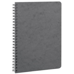 Carnet reliure intégrale Age Ba - Gris - 14,5 x 21 cm - 5/5 (petits carreaux)