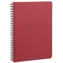 Carnet reliure intégrale Age Ba - Rouge - 14,5 x 21 cm - Ligné