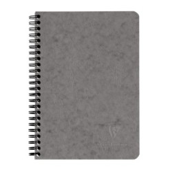 Carnet reliure intégrale à pochettes Age Bag - Gris - 14,5 x 21 cm