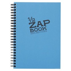 Carnet papier recyclé 1/2 Zap Book 80g - Intégrale - 14,8 x 21 cm