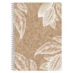 Jeans & Cocoa - Cahier - Cacao 2 - 148 - Intégrale - Sérigraphie blanche - Ligné + marge