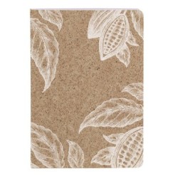 Jeans & Cocoa - Carnet - Cacao - 96 - Piqûre textile - 10,5 x 14,8 cm - Sérigraphie blanche