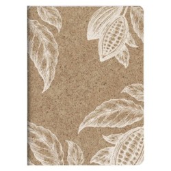 Jeans & Cocoa - Carnet - Cacao - 96 - Piqûre textile - 14,8 x 21 cm - Sérigraphie blanche