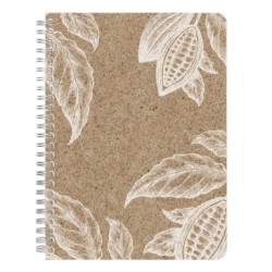 Jeans & Cocoa - Carnet - Cacao - 148 - Piqûre textile - 14,8 x 21 cm - Sérigraphie blanche