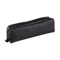 Cuir naturel & noir - Trousse rectangulaire_1