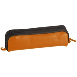 Bicolore - Trousse rectangulaire - Orange / Marron