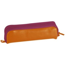 Bicolore - Trousse rectangulaire - Orange / Fuchsia