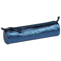 Cuirisé - Trousse ronde - Indigo