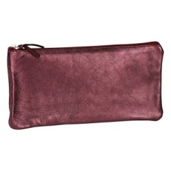 Cuirisé - Trousse plate - Cerise - 22 x 11 cm