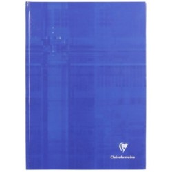 Cahier brochure rembordée rigide - Bleu - 21 x 29,7 cm - 5/5 (petits carreaux)