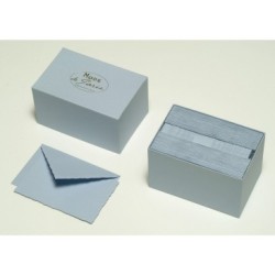 Coffret de correspondance "Mode de Paris". Format: 9,7 x 15,2 cm + 10 x 15,8 cm - Bleu - Bleu