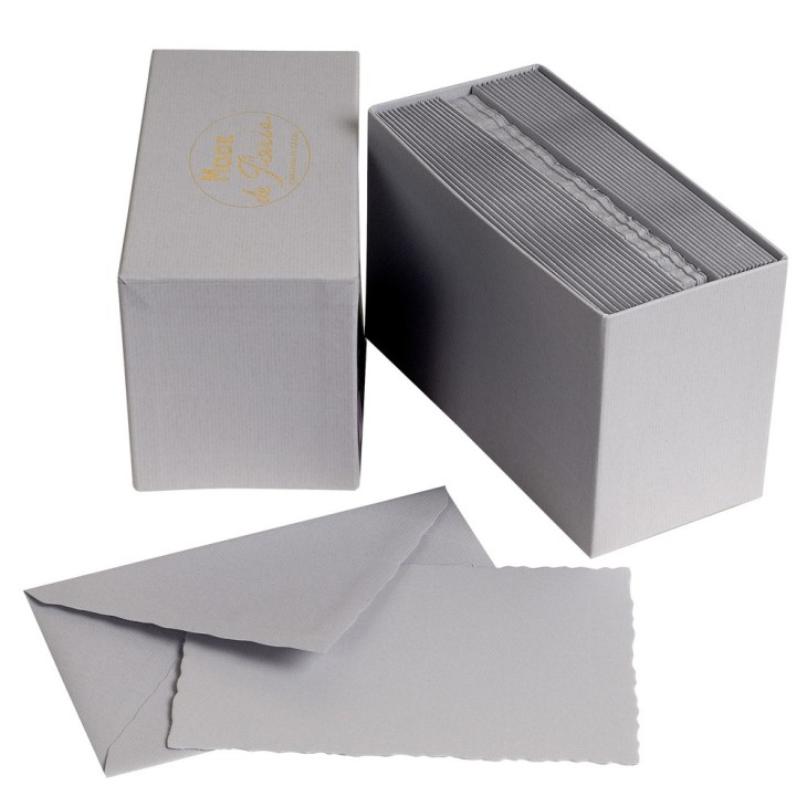 Coffret de correspondance "Mode de Paris". Format: 9,7 x 15,2 cm + 10 x 15,8 cm