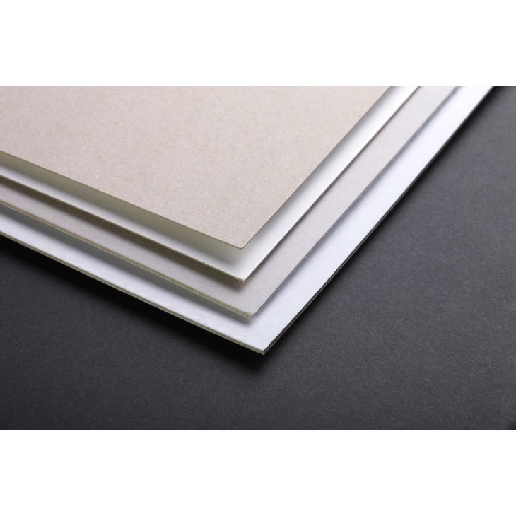 Carton mi-fin blanc et gris 50 x 65 cm