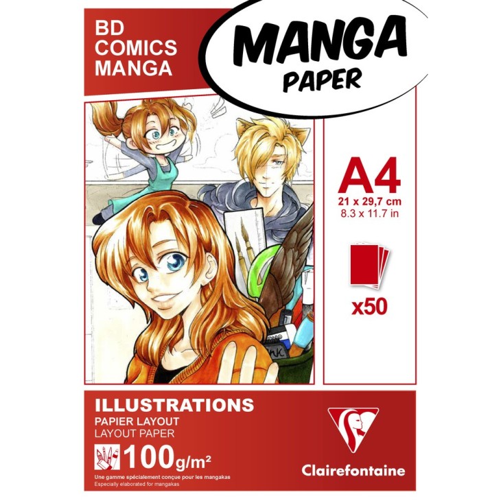 Bloc papier layout Manga Illustrations 100g