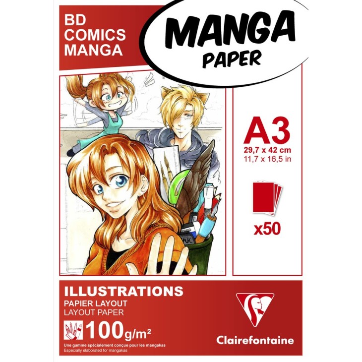 Bloc papier layout Manga Illustrations 100g