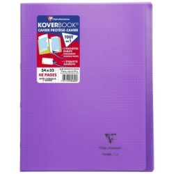 Cahier piqué Koverbook - Violet - 48 - 24 x 32 cm - 5/5 + marge