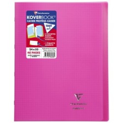 Cahier piqué Koverbook - Rose - 48 - 24 x 32 cm - 5/5 + marge