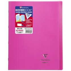 Cahier piqué Koverbook - Rose - 96 - 24 x 32 cm - 5/5 + marge