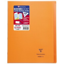 Cahier piqué Koverbook - Orange - 96 - 24 x 32 cm - 5/5 + marge