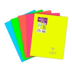 Cahier piqué Koverbook Neon - 24 x 32 cm - Séyès (grands carreaux)