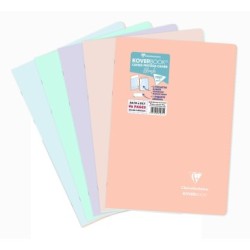 Cahier piqué Koverbook Blush - Assortis 4 - 96 - 21 x 29,7 cm - Séyès (grands carreaux)